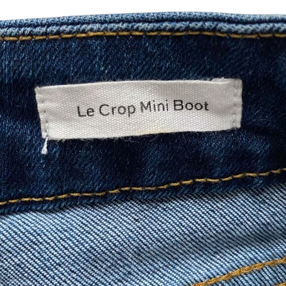 Frame Le Crop Mini Boot Flared Bootcut Jeans Rosalie Dark Wash Mid-Rise Size 26 - Picture 6 of 8